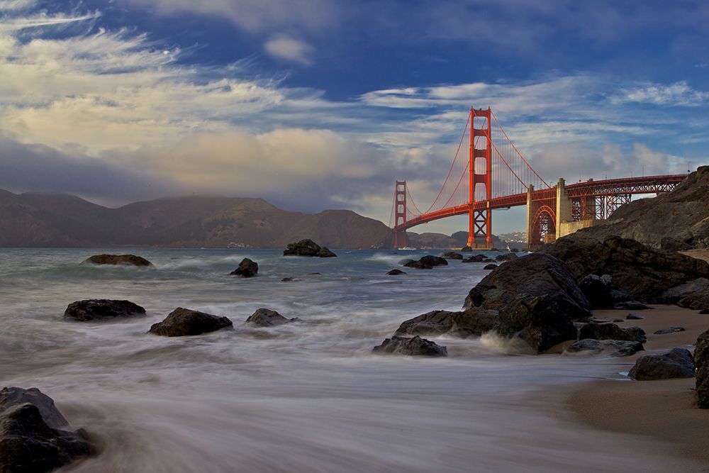 Golden Gate Bridge art print by Evgeny Vasenev for $57.95 CAD