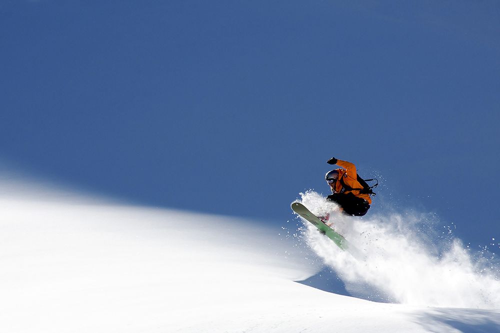 Snowboarder art print by Evgeny Vasenev for $57.95 CAD