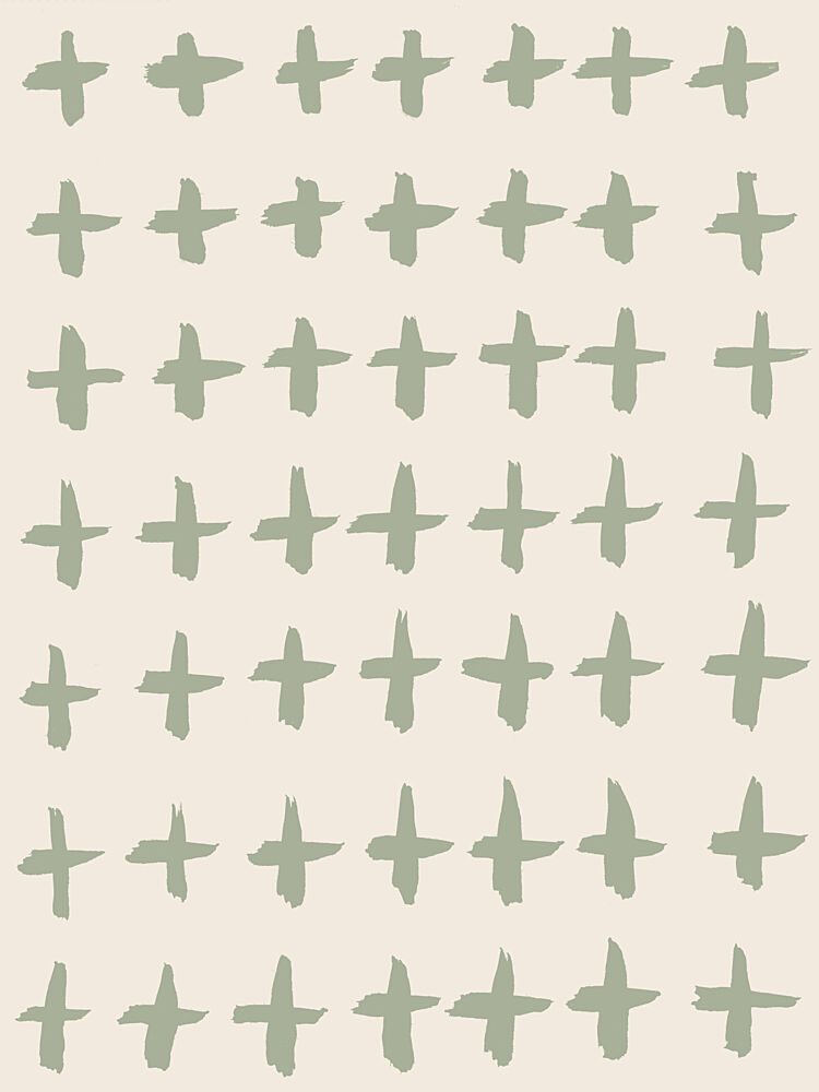 Sage Green Plus Pattern art print by Dina Dankers for $57.95 CAD