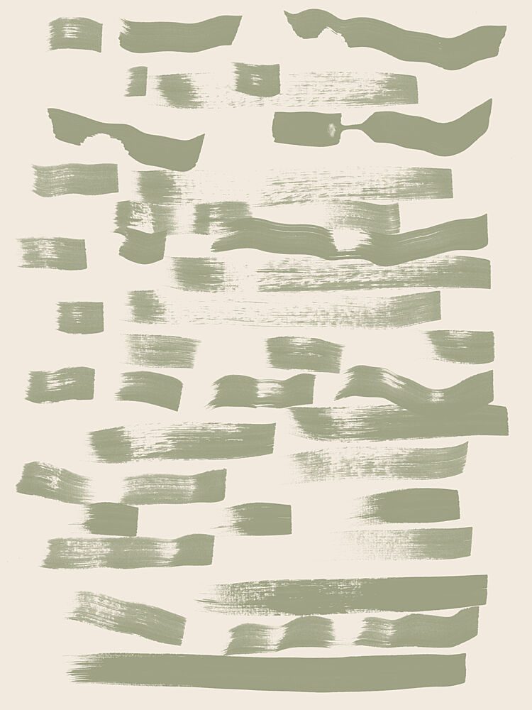 Sage Green Brush Strokes art print by Dina Dankers for $57.95 CAD