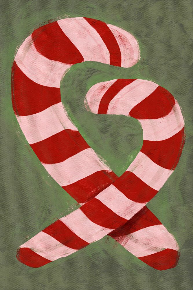 Festive Candy Canes art print by Treechild for $57.95 CAD