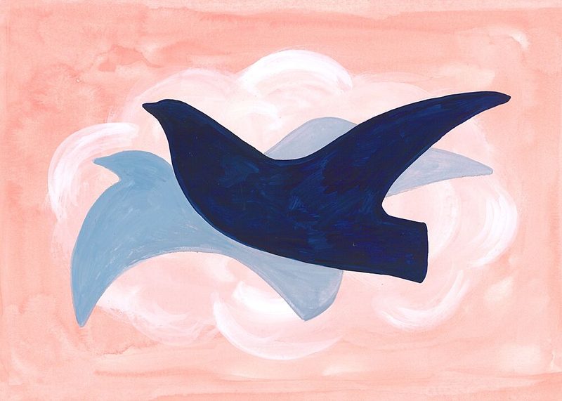 Abstract Flying Birds art print by Isabelle Brent for $57.95 CAD