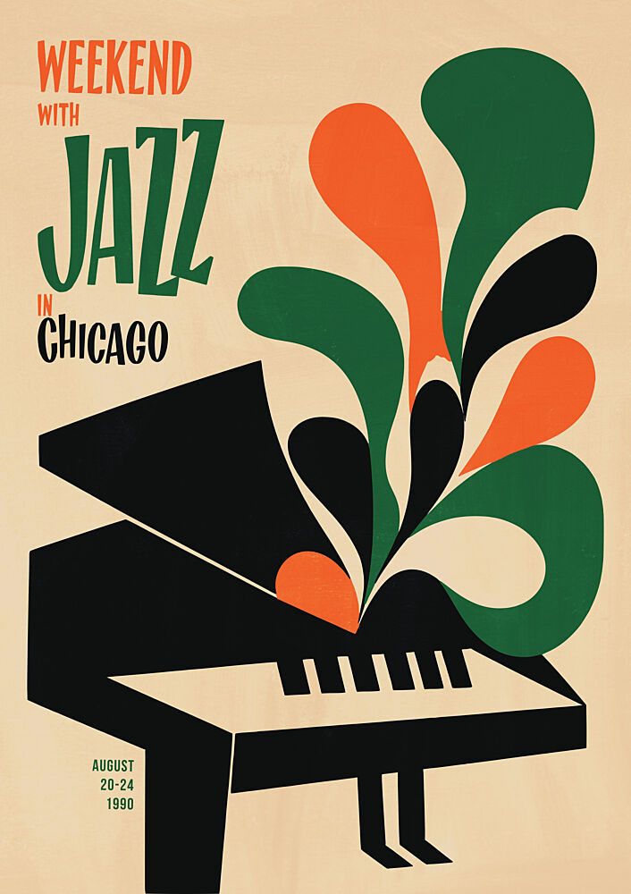 Jazz Weekend Chicago art print by Patryk Krygowski for $57.95 CAD