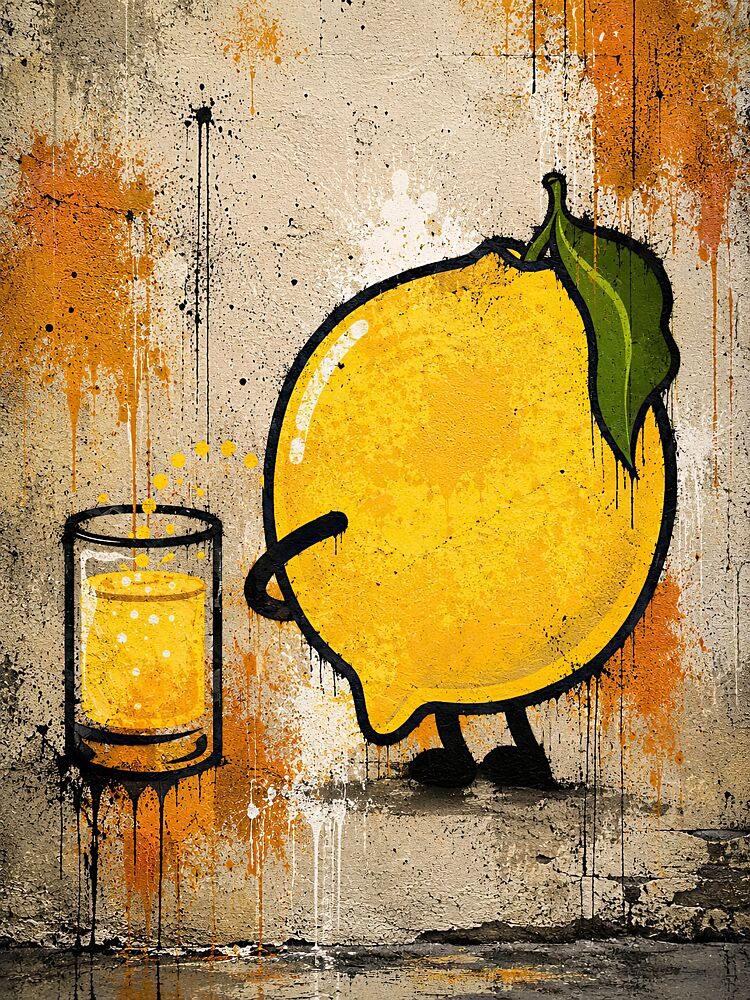 Lemon Juice Street Art art print by Mark Andre Matthews for $57.95 CAD