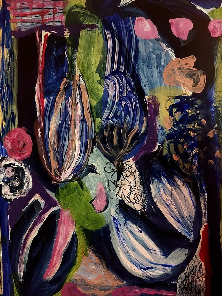 Vibrant Abstract Forms art print by Monika Riethmueller for $57.95 CAD