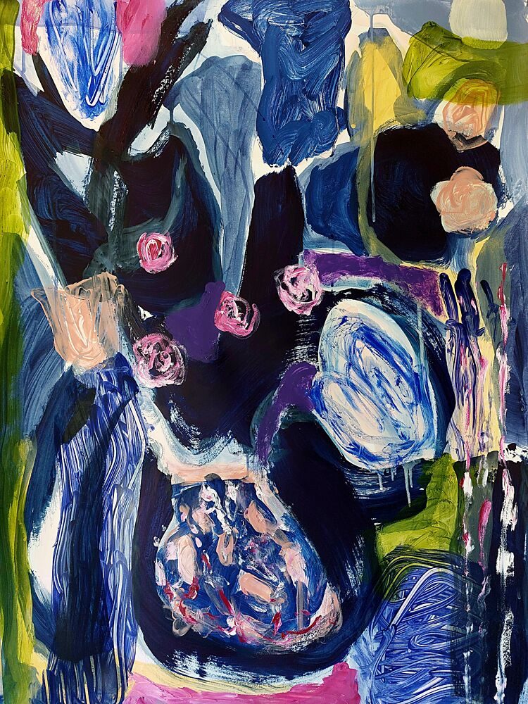 Colorful Abstract Flow art print by Monika Riethmueller for $57.95 CAD