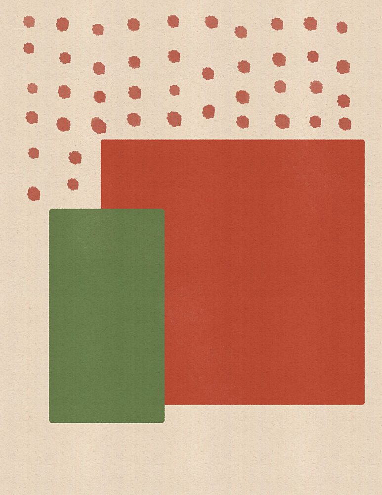 Red Green Geometric Shapes art print by Nicholas for $57.95 CAD