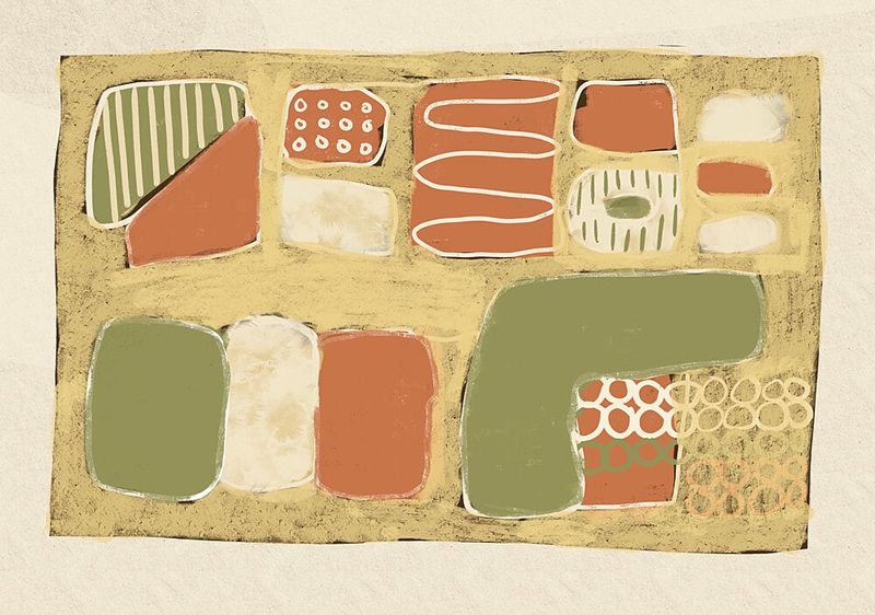 Earthy Abstract Shapes art print by Sharyn Bursic for $57.95 CAD
