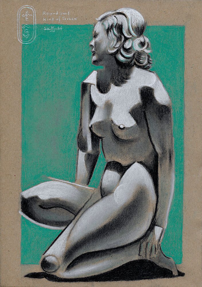 Classical Seated Nude art print by Corne Akkers for $57.95 CAD