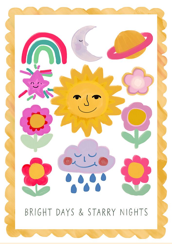 Bright Days Starry Nights art print by Casa Cartissi for $57.95 CAD