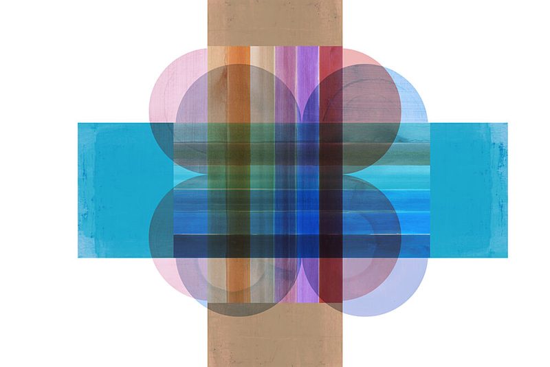 Vibrant Geometric Layers art print by Cartissi for $57.95 CAD
