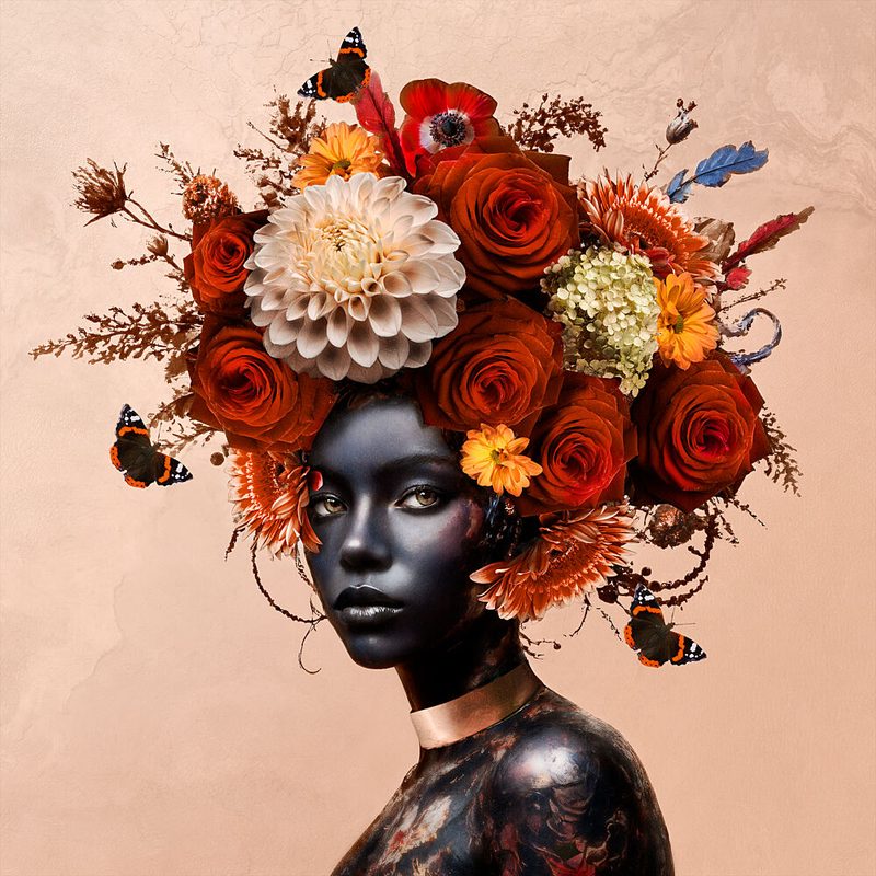 Vibrant Floral Queen art print by Sander van Laar for $57.95 CAD