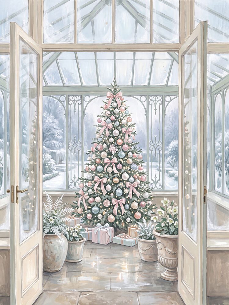 Elegant Christmas Greenhouse art print by Andreas Magnusson for $57.95 CAD