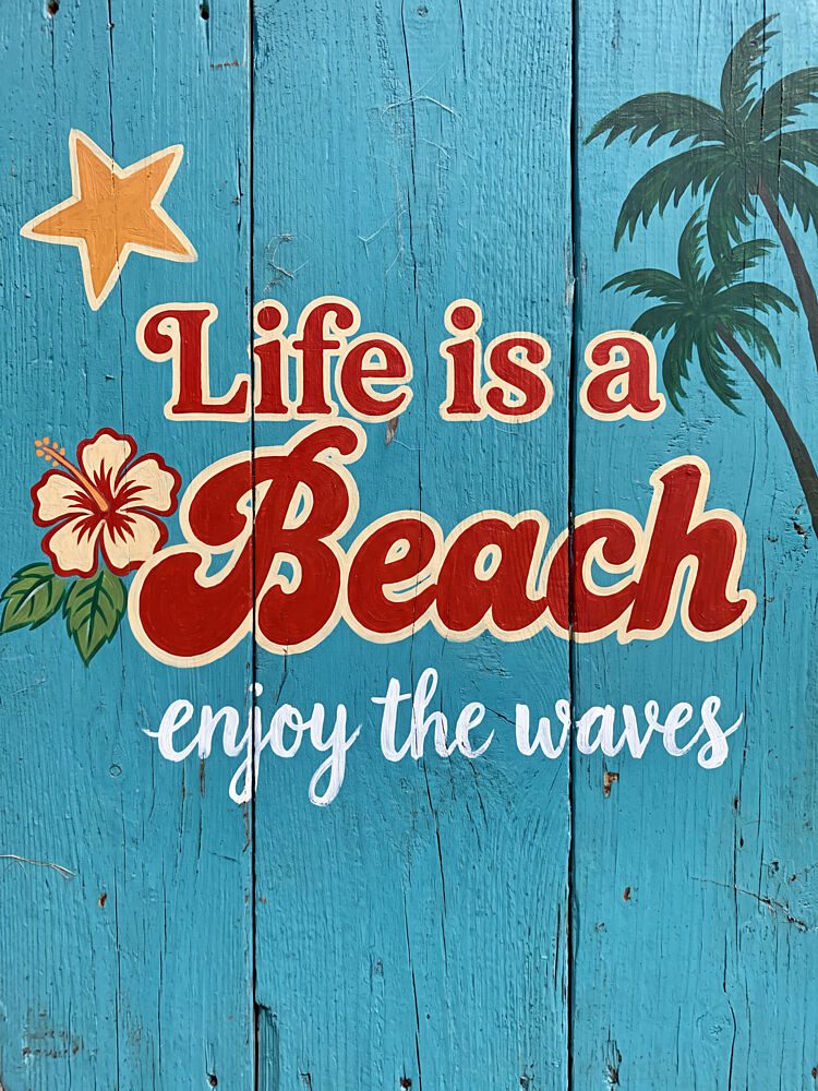 Tropical Beach Life Sign art print by Andreas Magnusson for $57.95 CAD