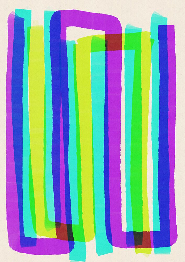 Vibrant Abstract Lines art print by Nicholas for $57.95 CAD