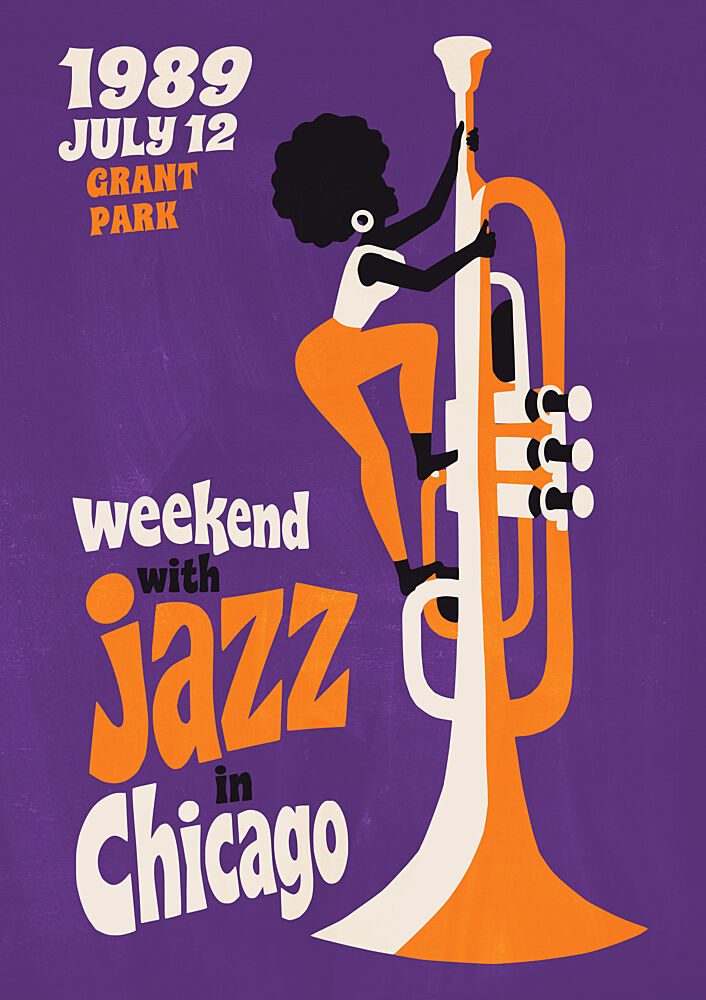 Weekend Jazz Chicago art print by Patryk Krygowski for $57.95 CAD