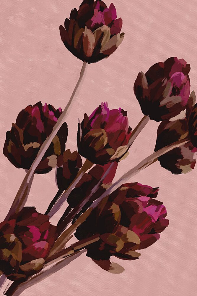 Dark Floral Buds art print by Treechild for $57.95 CAD