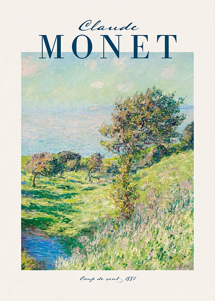 Green Hillside Ocean View art print by Claude Monet for $57.95 CAD