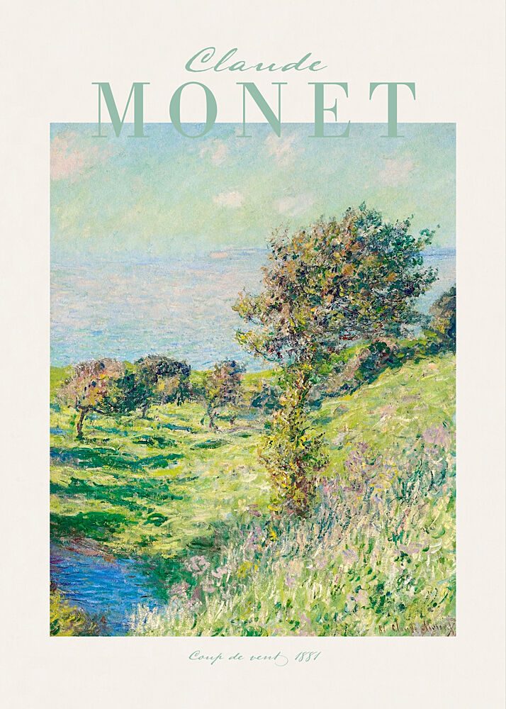 Green Coastal Landscape art print by Claude Monet for $57.95 CAD