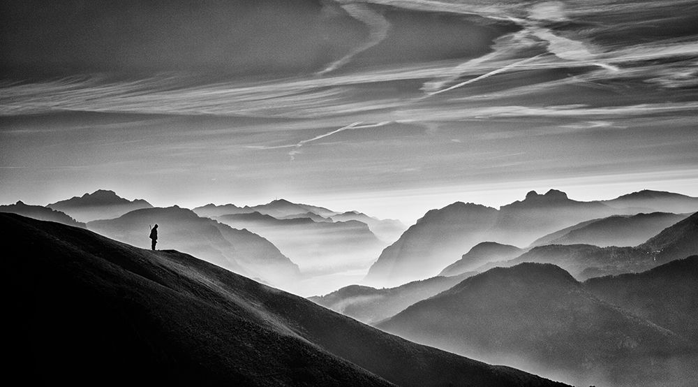 Hunter In The Fog Bw art print by Vito Guarino for $57.95 CAD