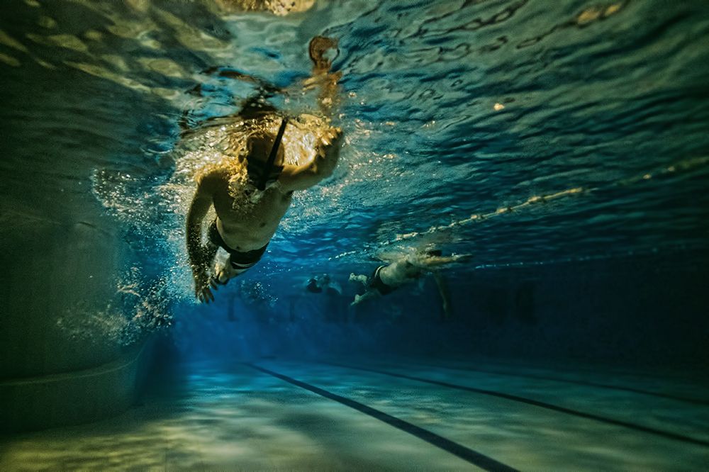 Night Swimmer art print by Assaf Gavra for $57.95 CAD