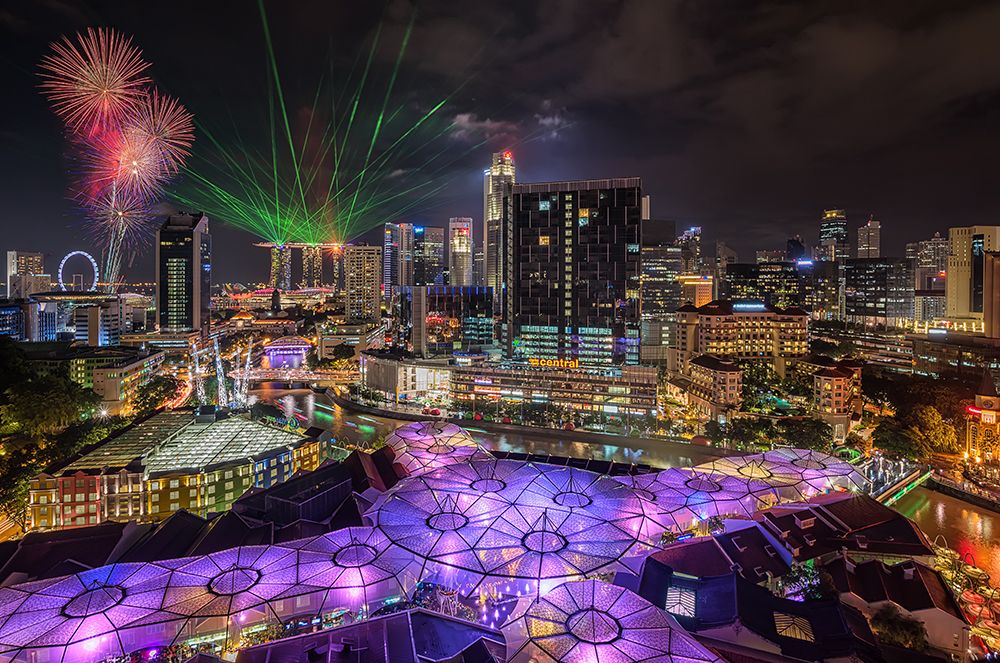 Singapore Clark Quay Night View art print by Zexsen Xie for $57.95 CAD