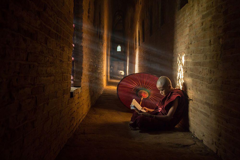 Book and Monk art print by Gunarto Song for $57.95 CAD