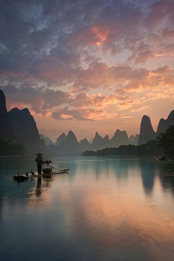Li River Sunrise art print by Yan Zhang for $57.95 CAD
