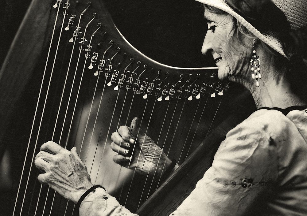 Playing The Harp art print by Ariel Ariel for $57.95 CAD