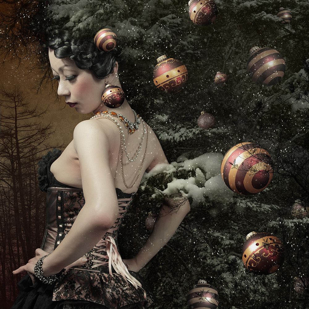 Lady Of DecemberA#039;S Tree art print by Kiyo Murakami for $57.95 CAD