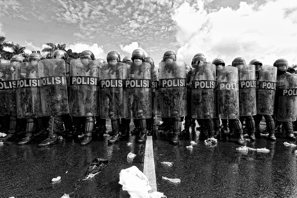 Police Barricades art print by M. Salim-Bhayangkara for $57.95 CAD