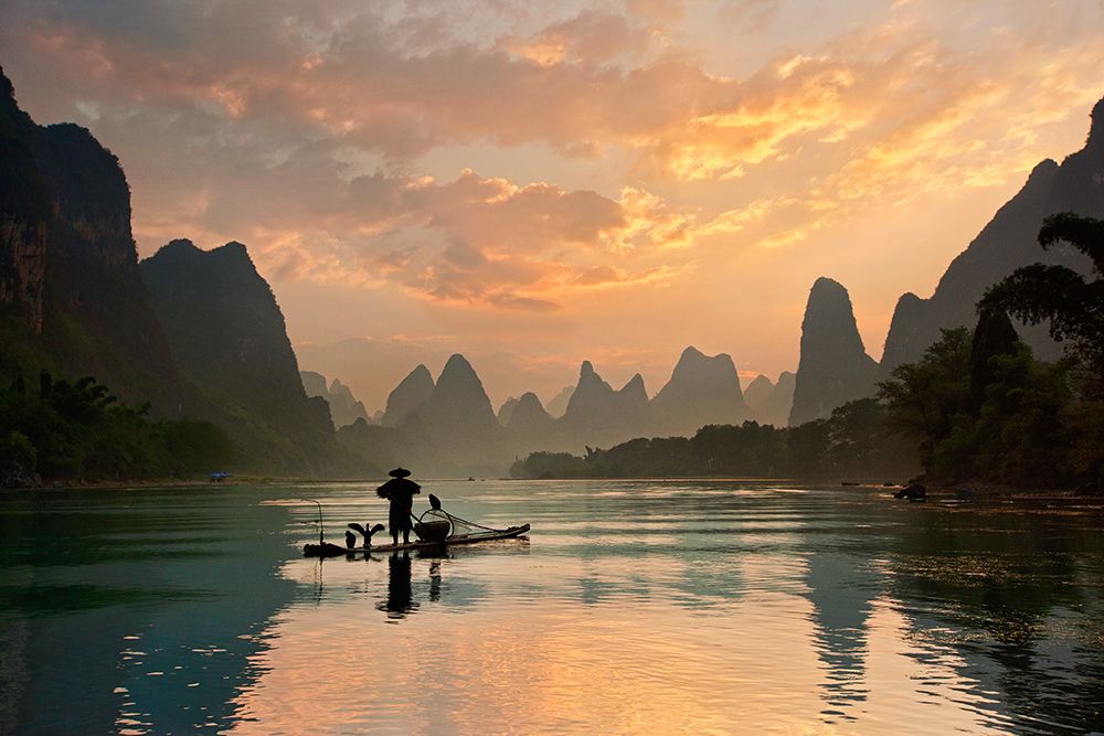 Golden Li River art print by Yan Zhang for $57.95 CAD