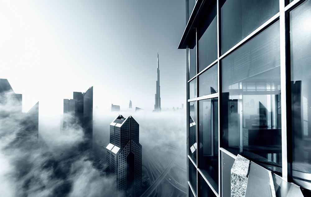 Foggy City art print by Naufal for $57.95 CAD