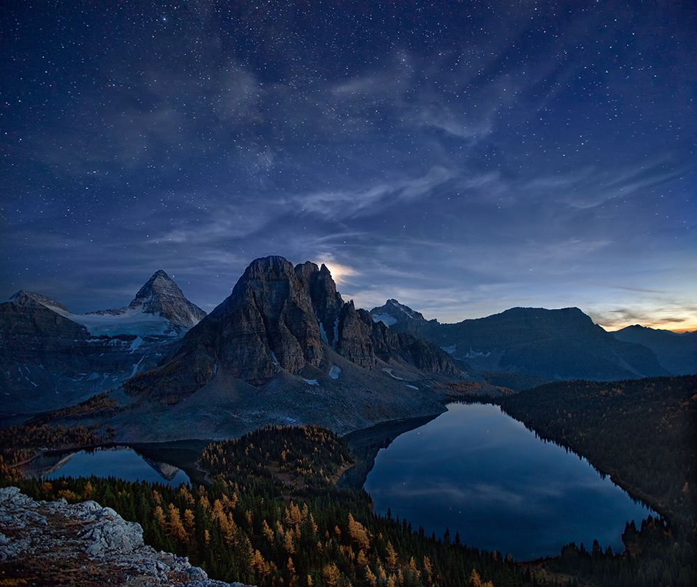 Starry Night At Mount Assiniboine art print by Yan Zhang for $57.95 CAD