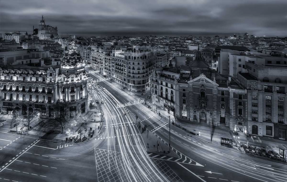 Madrid City Lights art print by Javier De La for $57.95 CAD