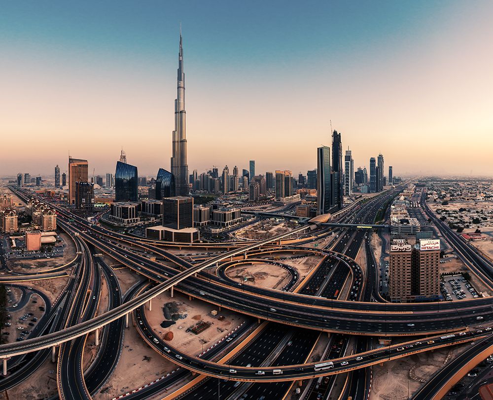 Dubai Skyline Panorama art print by Jean Claude Castor for $57.95 CAD