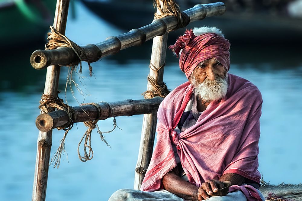The Old Man And The Ganges art print by Piet Flour for $57.95 CAD