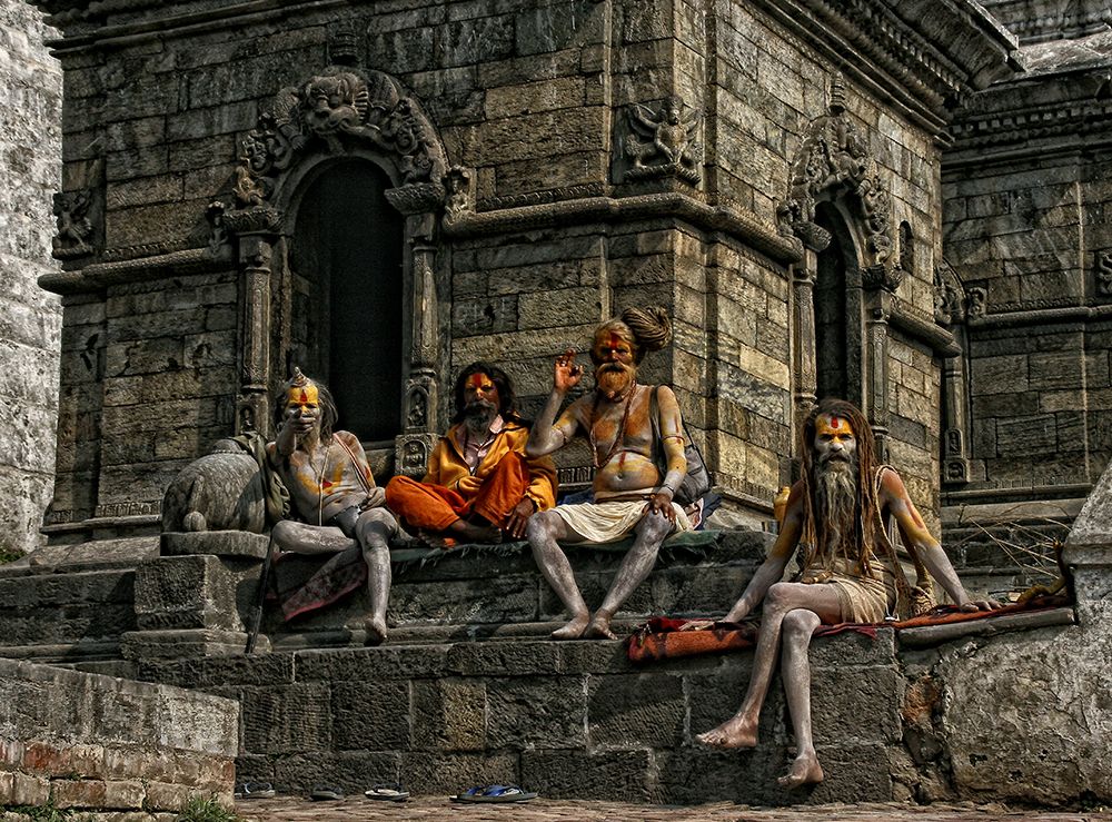 Sadhus Enjoying The Maha Shivatri Festival art print by Yvette Depaepe for $57.95 CAD