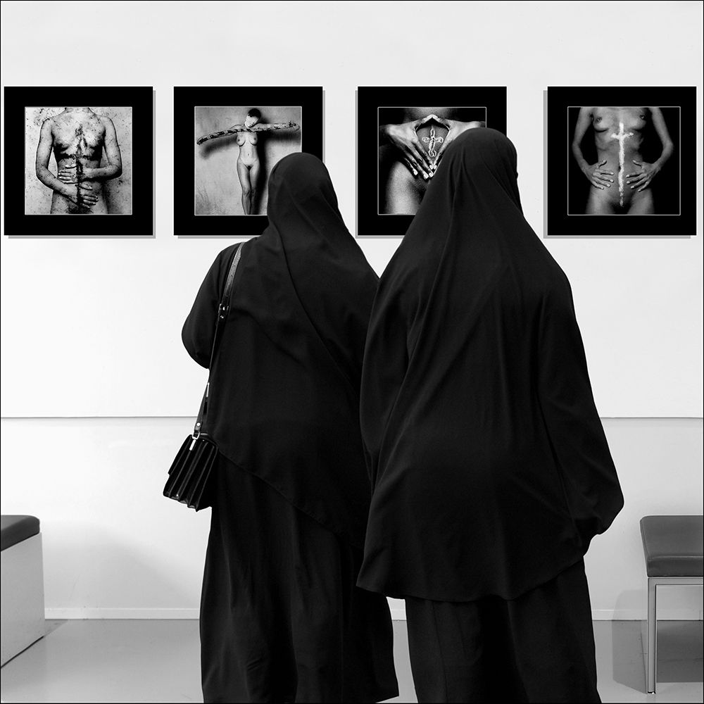 Watching The Exhibition Of John Lommen art print by Huib Limberg for $57.95 CAD