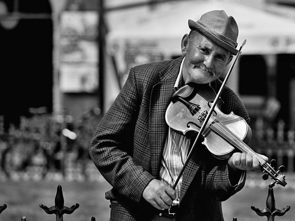 A Street Musician art print by Zdenek Vodnansky for $57.95 CAD