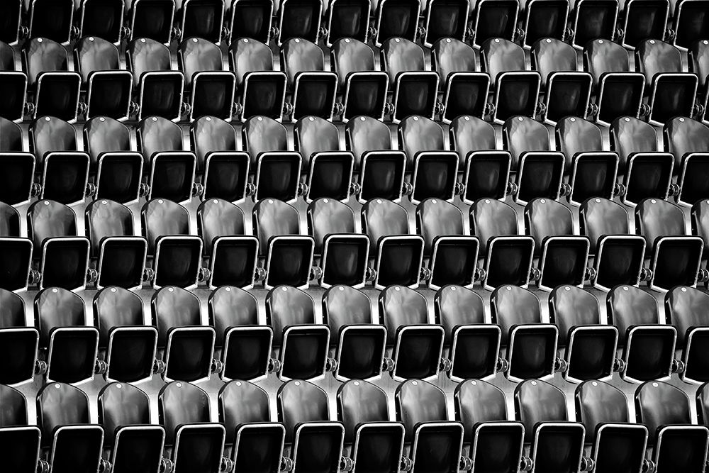 Empty seats art print by Bastian Kienitz for $57.95 CAD