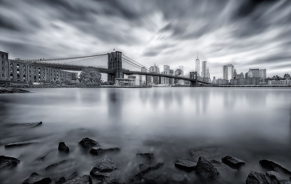 Brooklyn Bridge art print by Javier De La for $57.95 CAD