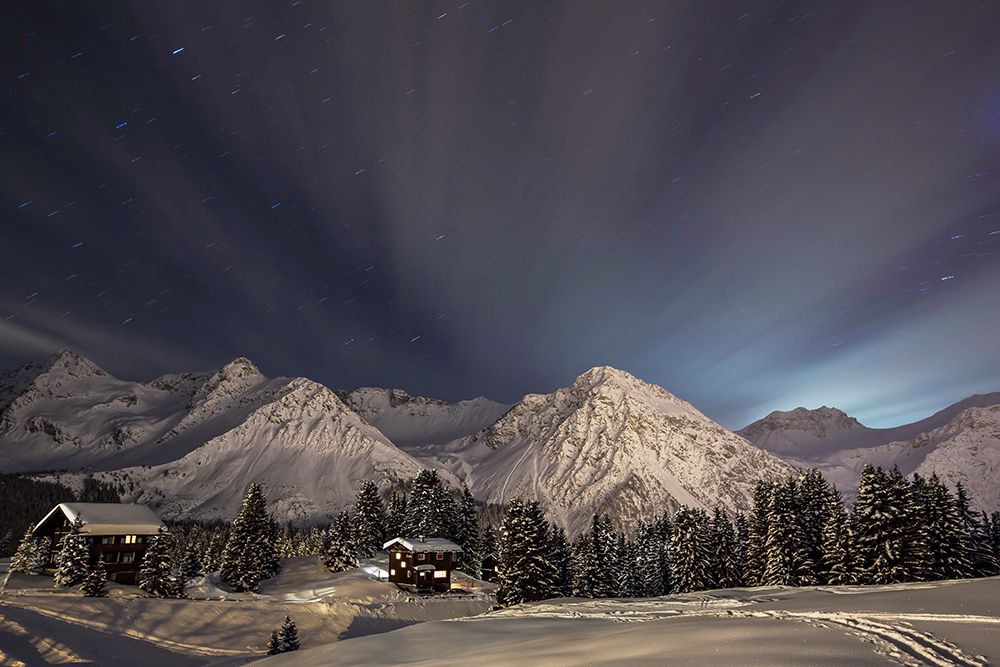 Winterevening in the mountains art print by Ralf Eisenhut for $57.95 CAD