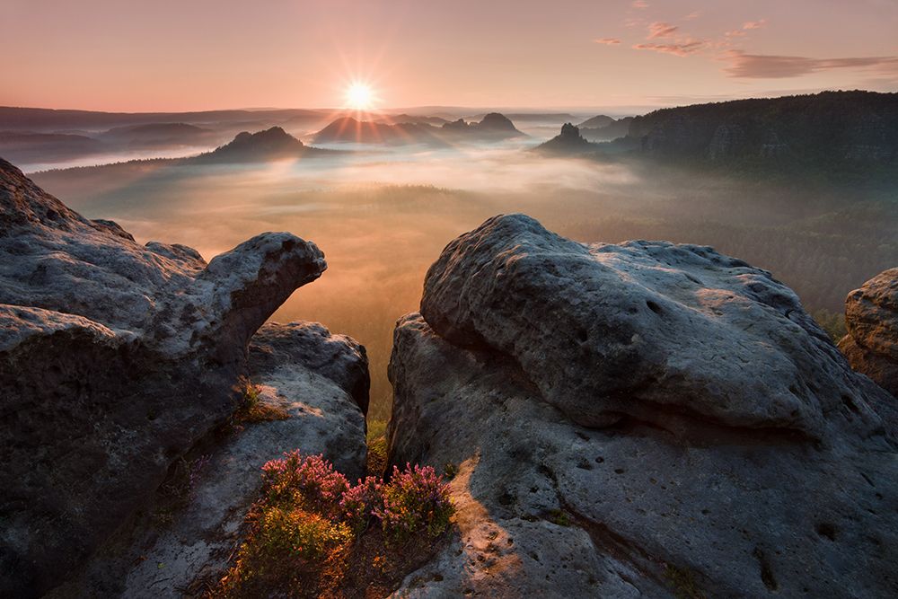 Sunrise On The Rocks art print by Daniel Rericha for $57.95 CAD