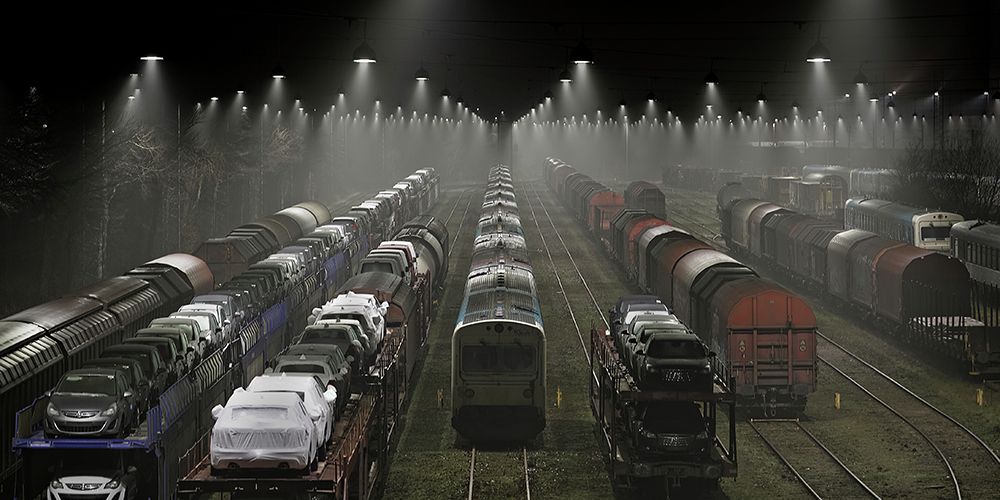 Trainsets art print by Leif Londal for $57.95 CAD