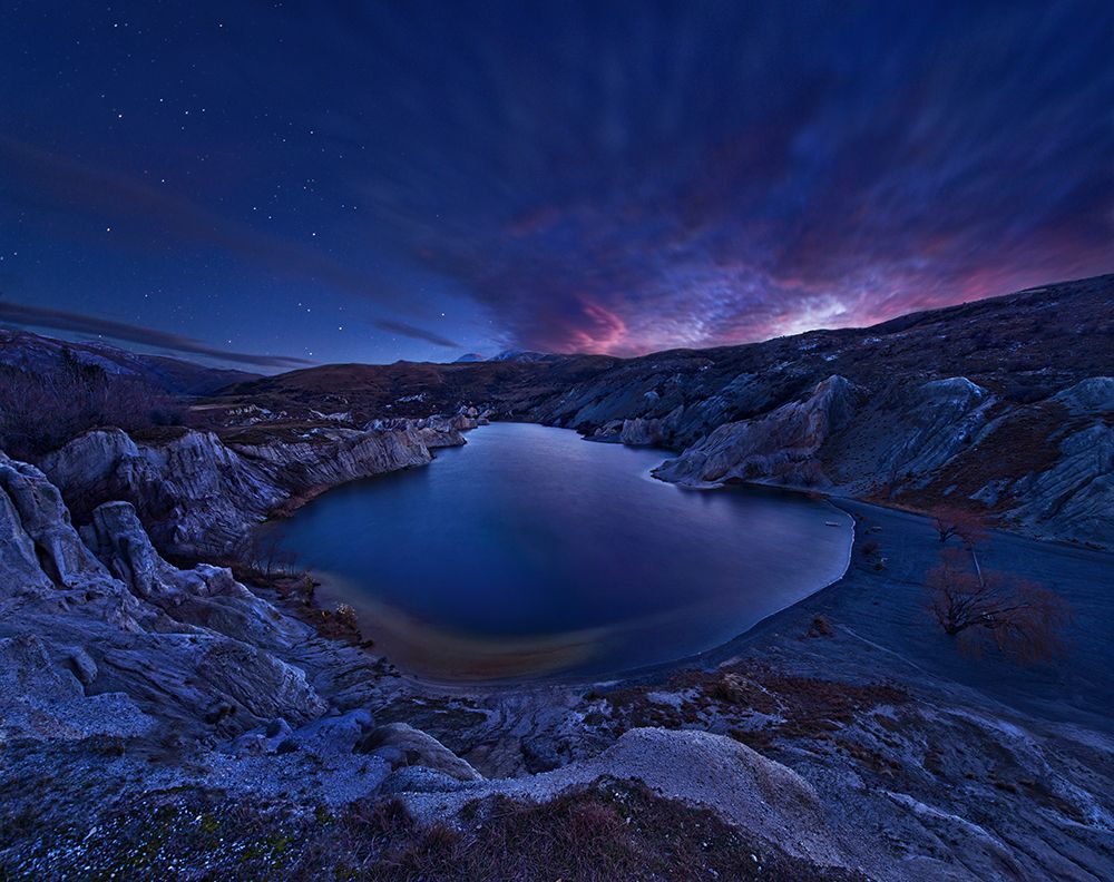 Blue Lake art print by Yan Zhang for $57.95 CAD