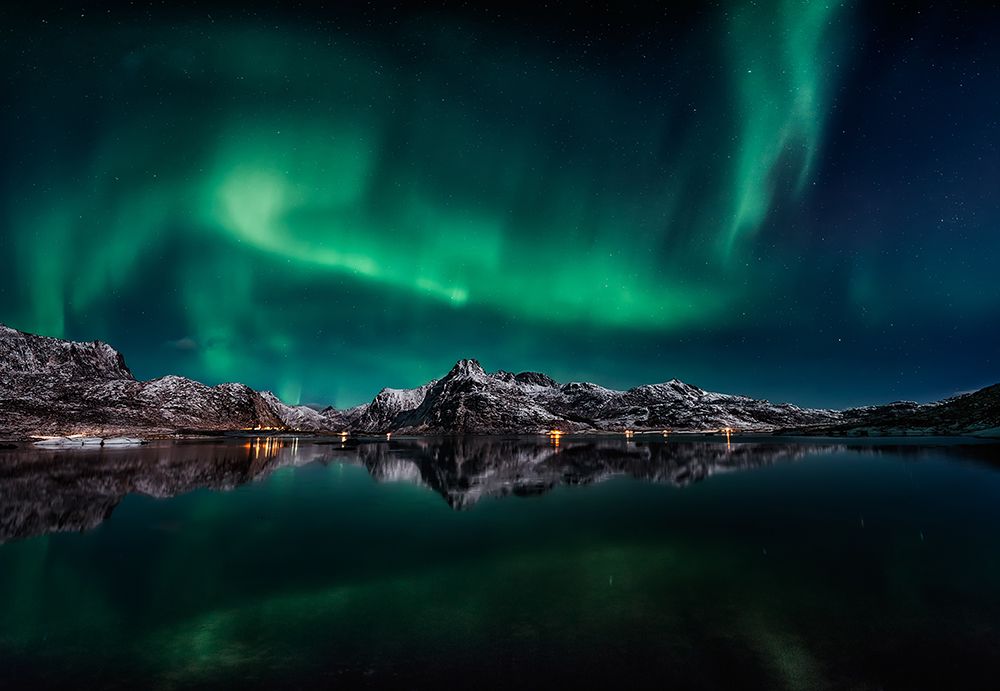 Lofoten Aurora Reflection art print by Javier De La for $57.95 CAD