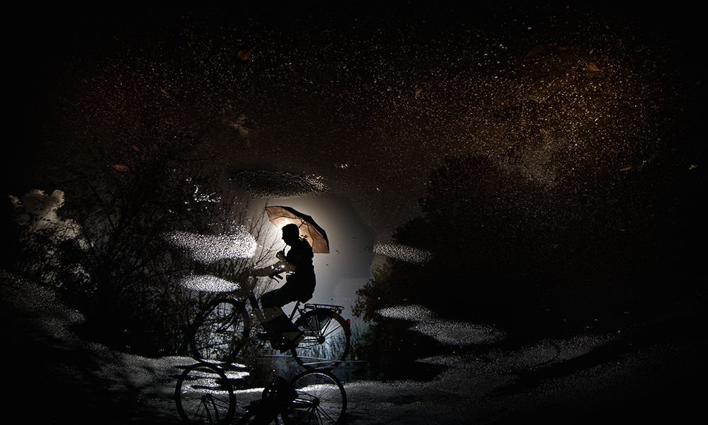 Pedaling by bicycle... art print by Antonio Grambone for $57.95 CAD
