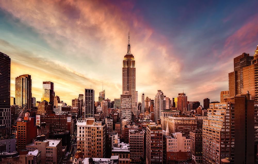Midtown Sunset art print by Javier De La for $57.95 CAD