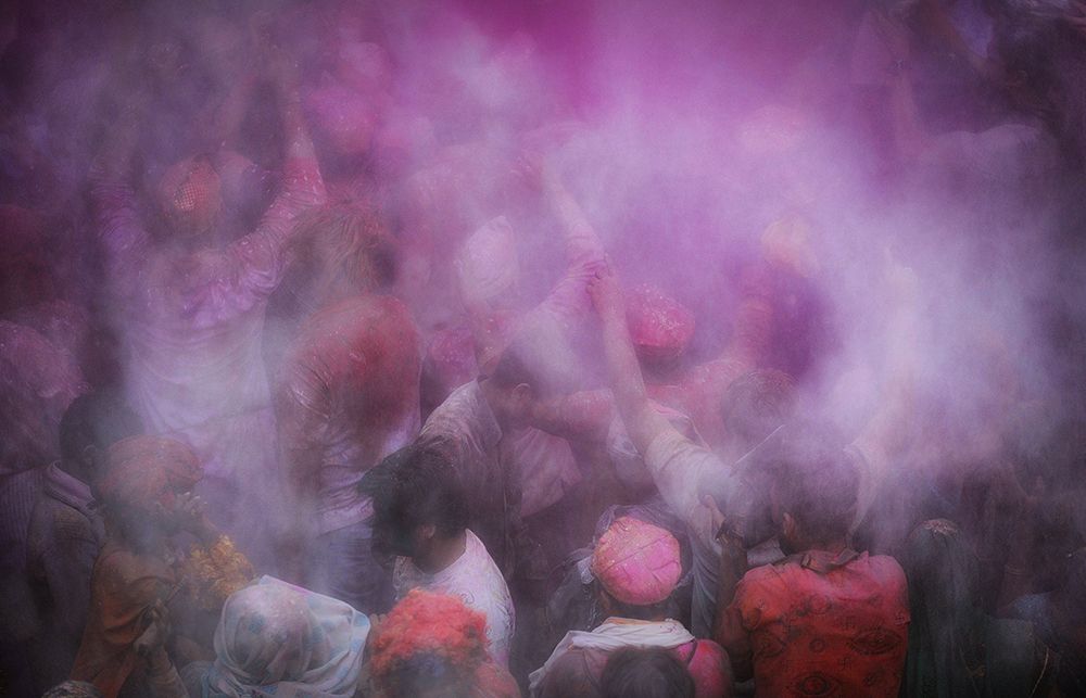 Blurry Holi art print by Vichaya for $57.95 CAD
